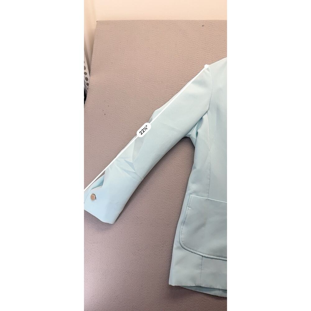 Anne Klein Womens XL Light Blue Double Breasted Blazer Jacket Career Office - Picture 5 of 8